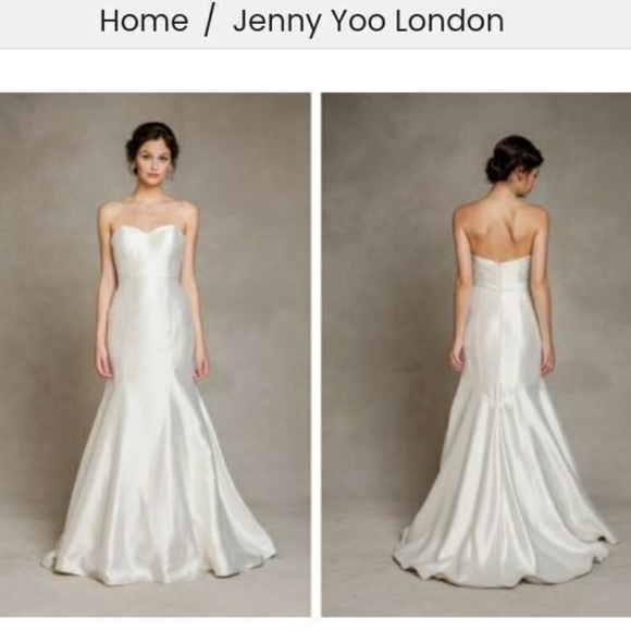 NWT.Jenny Yoo Women's London Mikado Silk Wedding Dress - Picture 1 of 10